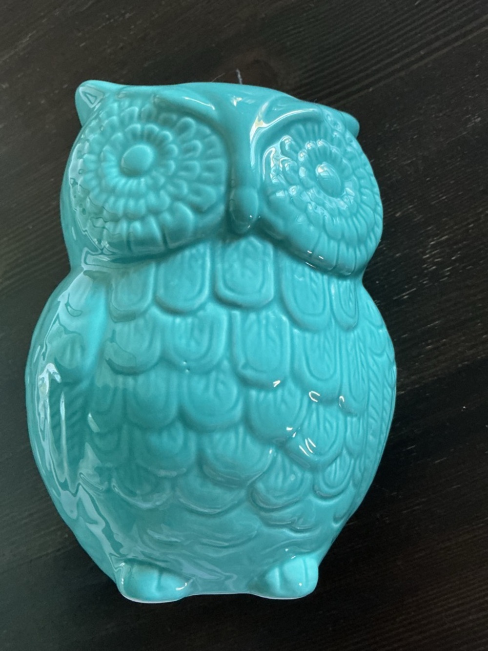 Ceramic Owl Utensil Holder in Turquoise